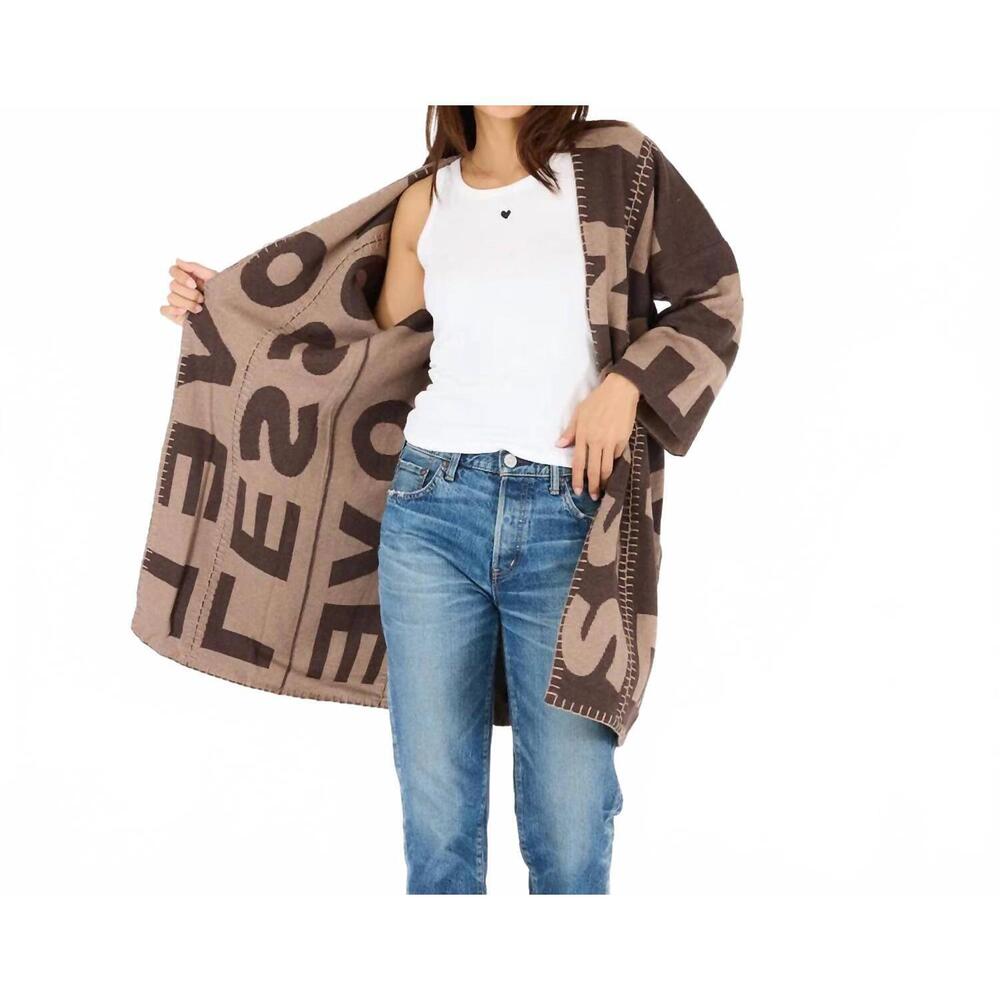NEW KERRI ROSENTHAL blankie love lesson cardigan in cocoa - Picture 6 of 10